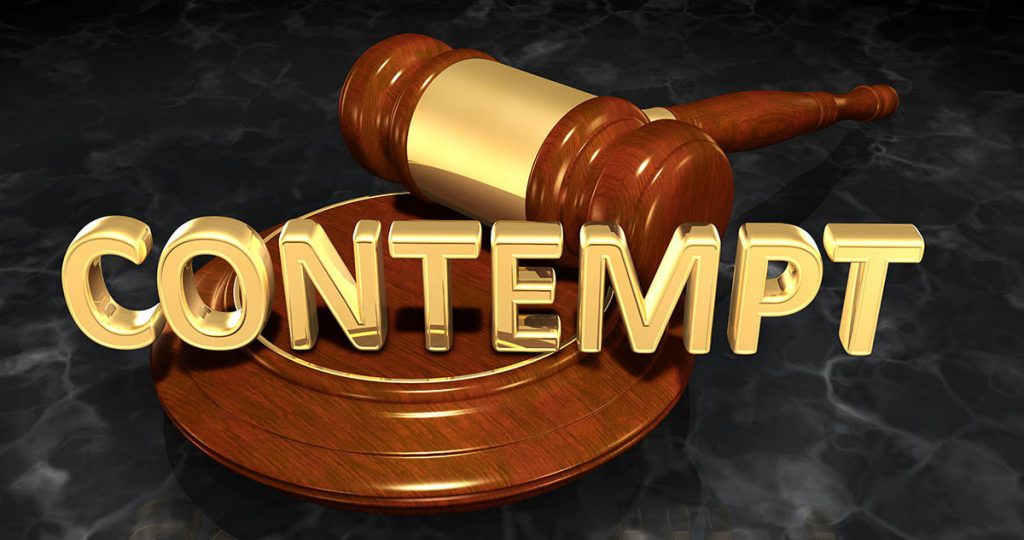 CONTEMPT OF LAW: SINGING SONGS DURING VIRTUAL HEARING